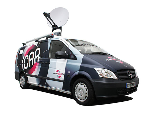 Habillage des cars régie AMP Visual TV