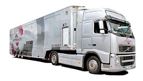 Habillage des cars régie AMP Visual TV